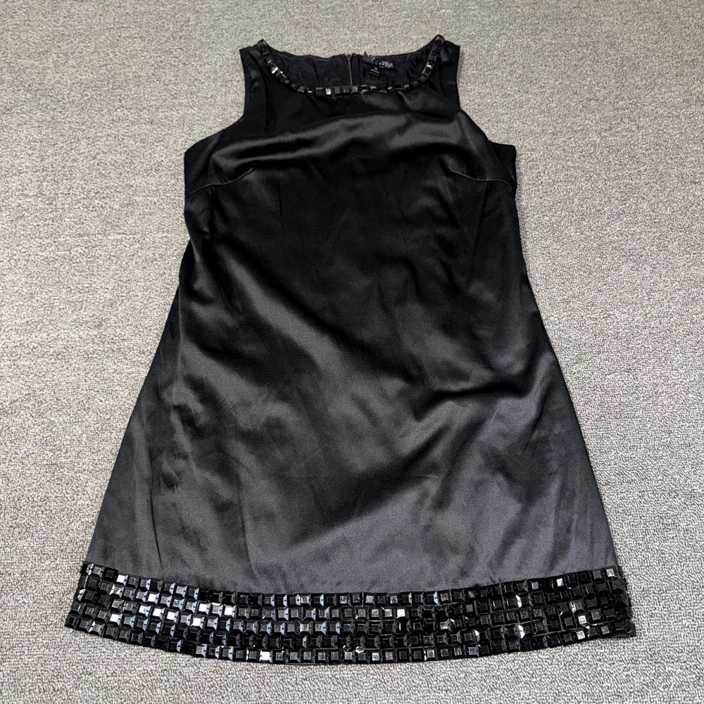 VTG Y2K Forever 21 Shift Dress Women Medium Black Twee Chic Glam Cocktail Dress